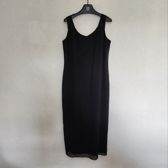 Vintage Patra Sleeveless Maxi Dress Black Size 16 - Picture 3 of 12